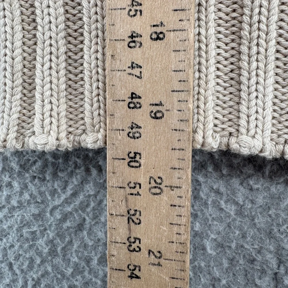 Quince Cream and White Striped V-Neck Sweater - Picture 12 of 15